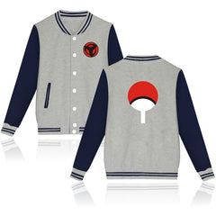 Naruto Print Baseball Jacket