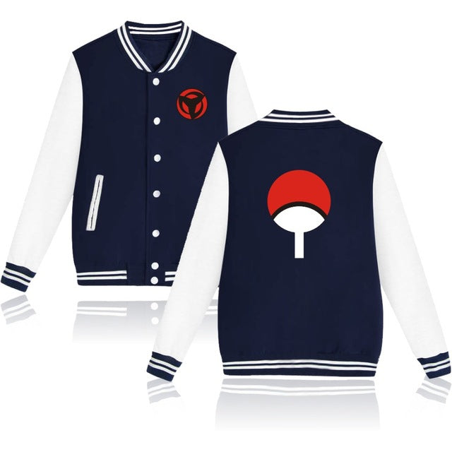 Naruto Print Baseball Jacket