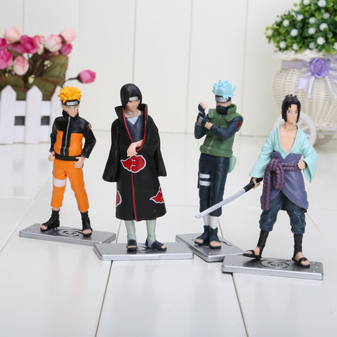 4pcs/set 12cm Naruto Uchiha Sasuke Action Figures