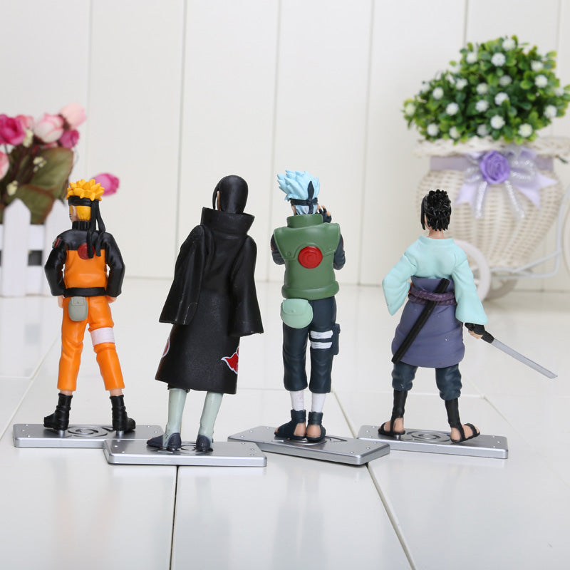 4pcs/set 12cm Naruto Uchiha Sasuke Action Figures