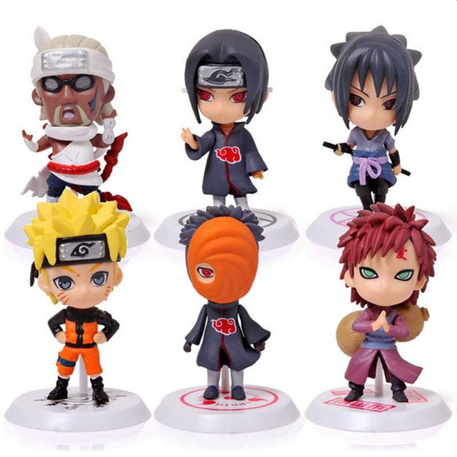 6pcs/set Anime Naruto Action Figures