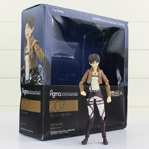 ENFILY Eren Yeager Personaggi Action Figure Cosplay Anime, Giocattoli in PVC Modello da Collezione Cartoon Bambola Giocattoli per Bambini Adulti Regalo con Portachiavi